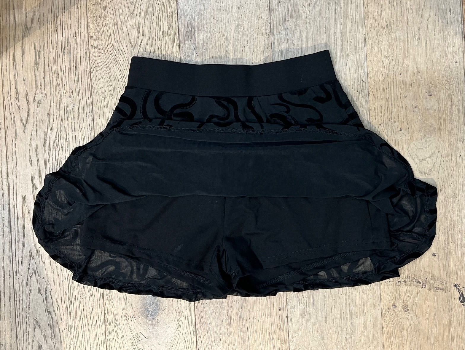 The Morbid Mini Skort - SNAKES - Flocked Skirt with Built In Shorts
