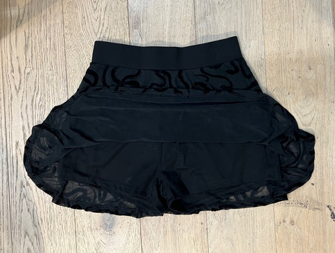 The Morbid Mini Skort - SNAKES - Flocked Skirt with Built In Shorts