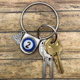 Steve - Round Ring Keychain with Billiard Ball #2 Detail