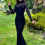 Persephone - Deadly Sheer Floral Lace Maxi Dress
