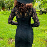 Persephone - Deadly Sheer Floral Lace Maxi Dress