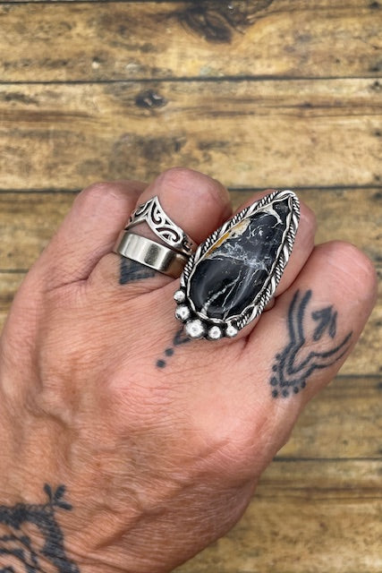 Angelina - White Buffalo Turquoise Ring