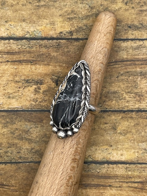 Angelina - White Buffalo Turquoise Ring