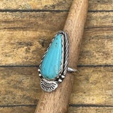 Babe - Turquoise Teardrop Ring with Sun Detail