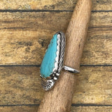 Babe - Turquoise Teardrop Ring with Sun Detail