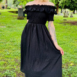 Hilda - Dark Plaid Cottage Dress
