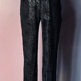 The Sinful Set - WEBS - Sheer Velvet Flocked Track Jacket & Jogger Separates