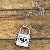 Leo - Vintage Poker Dice Faux Lock Pendant