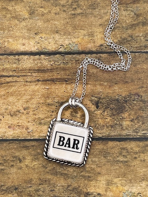 Leo - Vintage Poker Dice Faux Lock Pendant
