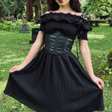 Hilda - Dark Plaid Cottage Dress