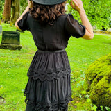 Annabel - Romantic Cottage Goth Tiered Dress