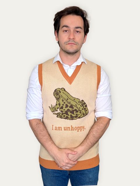 I Am Unhoppy Frog Sweater Vest