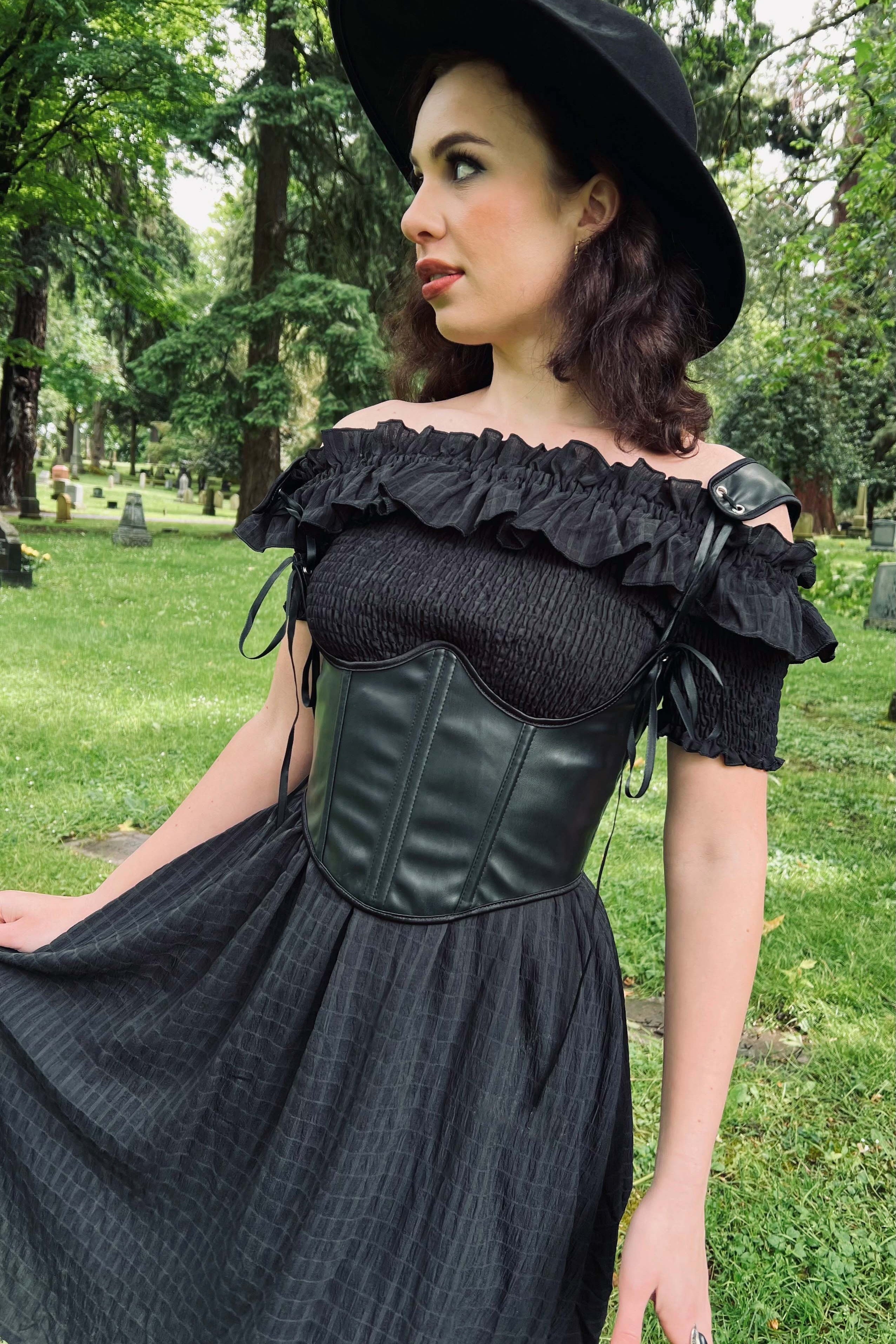 Hilda - Dark Plaid Cottage Dress