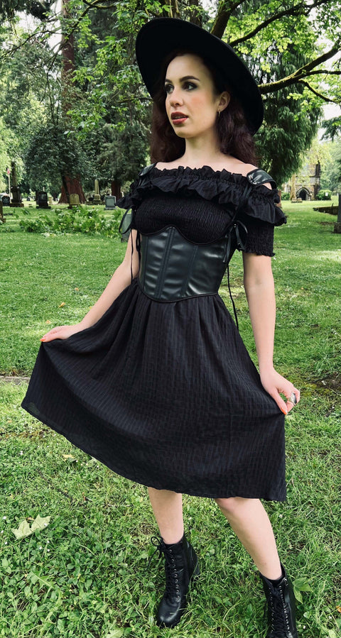 Hilda - Dark Plaid Cottage Dress