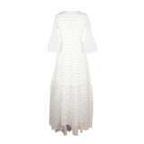 Imogen 1 Tier Ruffle Dress in Diamante Dot