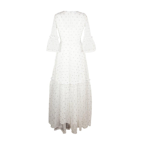 Imogen 1 Tier Ruffle Dress in Diamante Dot