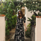 Signature Wrap Dress in Noir Garden