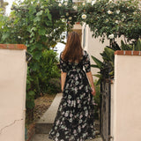 Signature Wrap Dress in Noir Garden