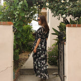 Signature Wrap Dress in Noir Garden