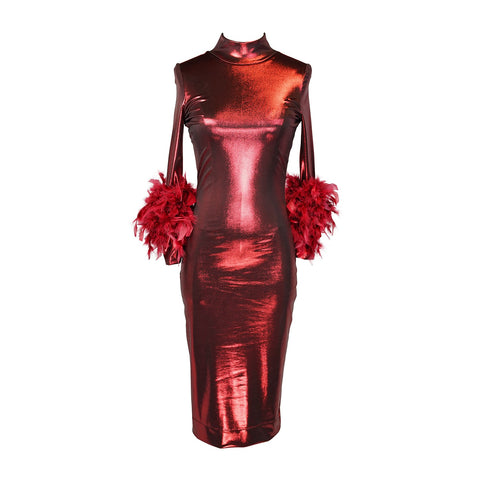 Julianne Dress in Electric Cherry