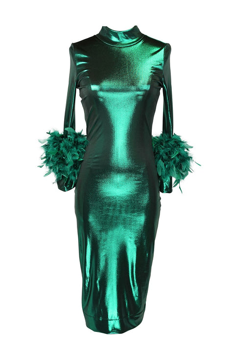 Julianne Dress in Electric Emerald
