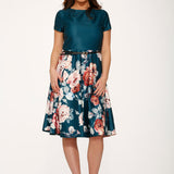 Teal Comcast Floral Dress
