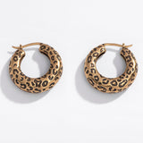 Leopard Hoop Earrings
