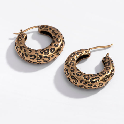 Leopard Hoop Earrings