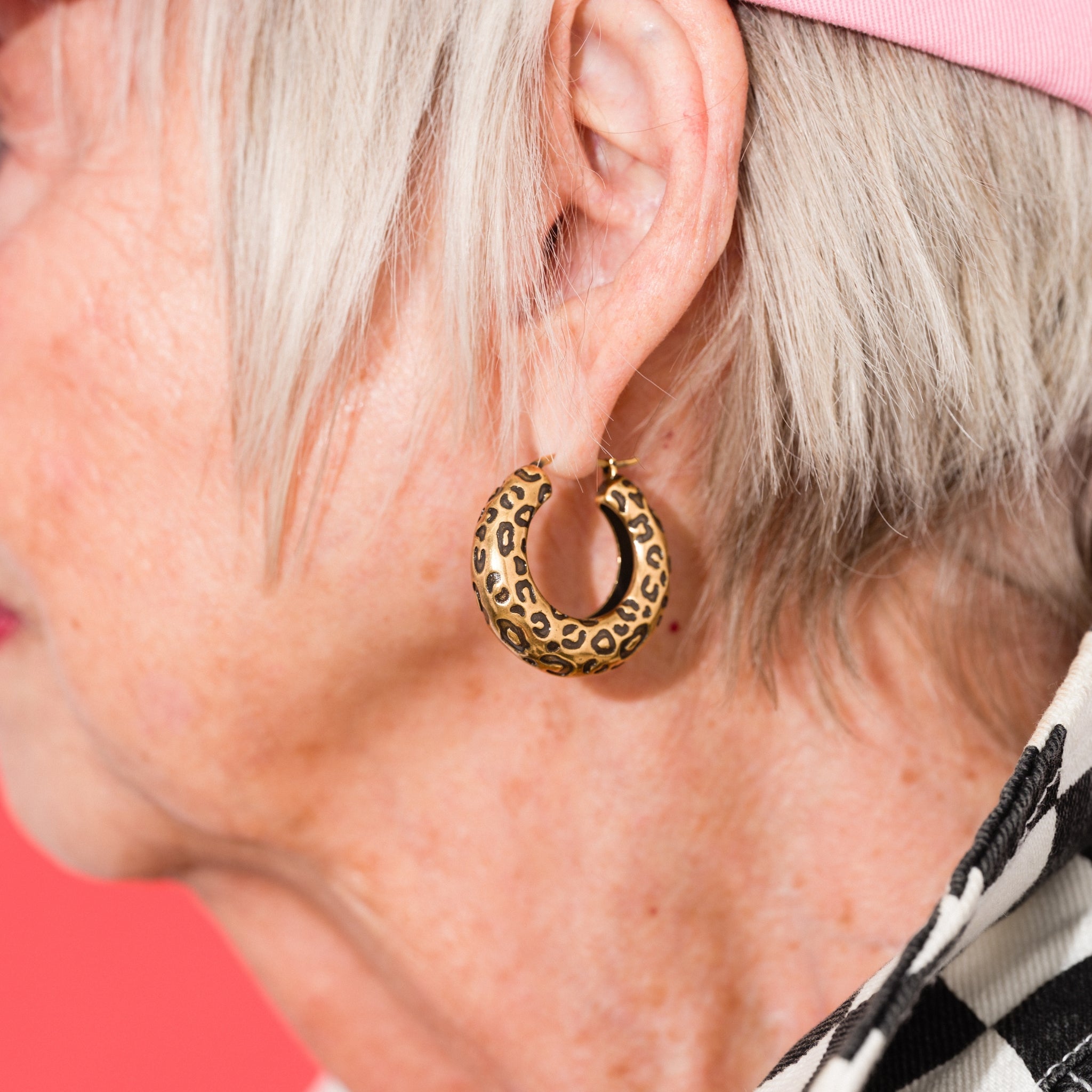 Leopard Hoop Earrings