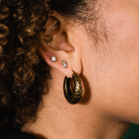 Leopard Hoop Earrings