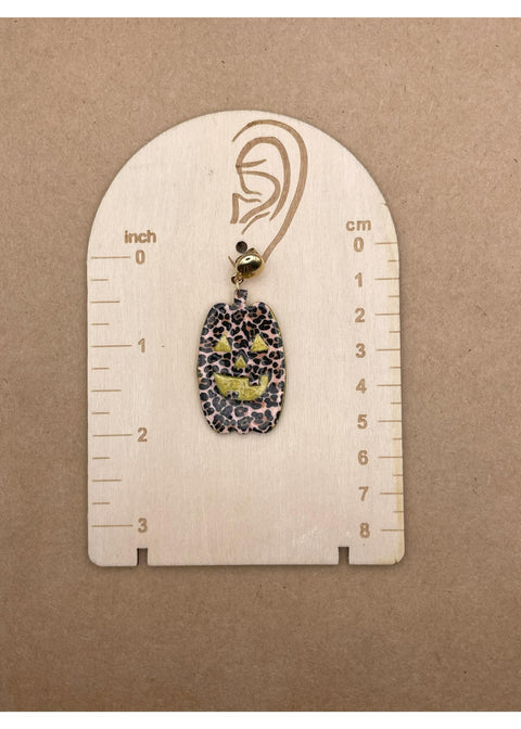 Salem Leopard Jack-O-Lantern Earrings