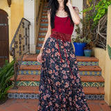 Liberty Flower Maxi-Skirt