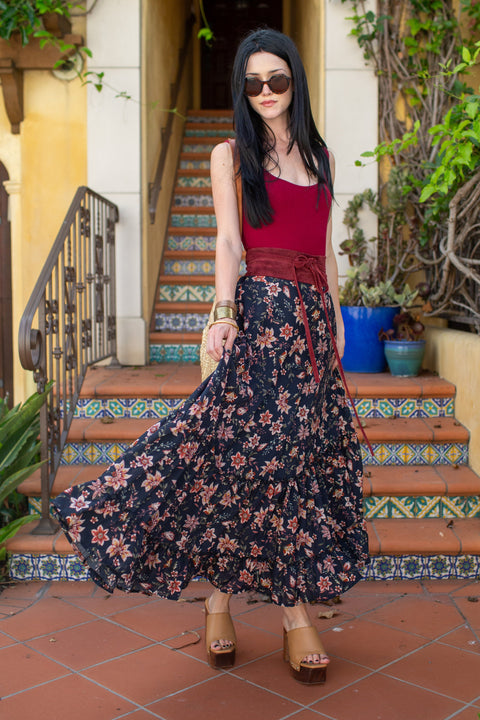 Liberty Flower Maxi-Skirt