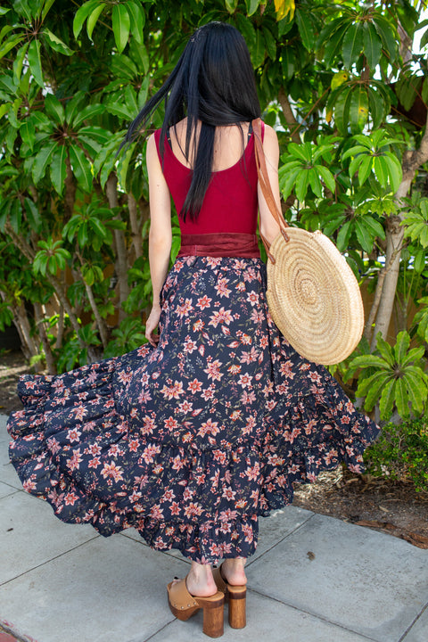 Liberty Flower Maxi-Skirt