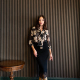 Anjelica Tie Front Top in Liza Flora