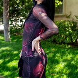 Lucy Pencil Skirt in Black Orchid