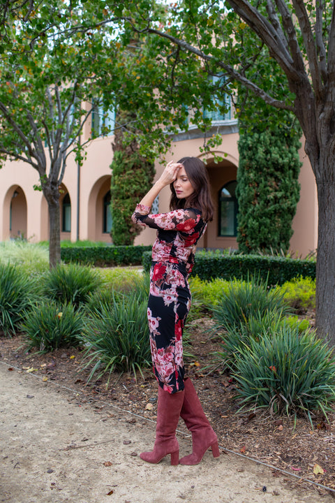 Lucy Pencil Skirt in Sunset Blvd