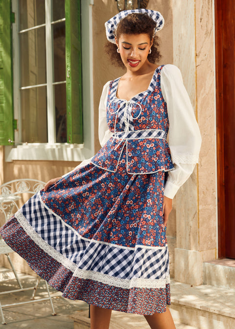 GUNNE SAX for ModCloth Camille Corset Midi Dress Circe's Crown / L GUNNE SAX for ModCloth Camille Corset Midi Dress Circe's Crown / L