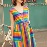 More Is More Rainbow Stripe Dress