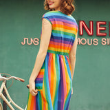 More Is More Rainbow Stripe Dress