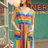 More Is More Rainbow Stripe Dress
