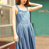 Meet Me on Main Street Chambray Dress