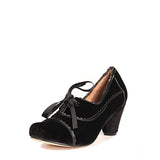 Madison Velvet Retro Heels