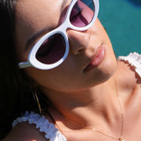 MILA White Cat Eye Sunglasses