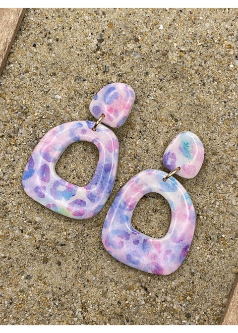 Multi Leopard Printed Earrings