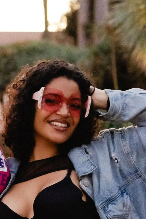 JAZMINE Oversize Pink Sunglasses