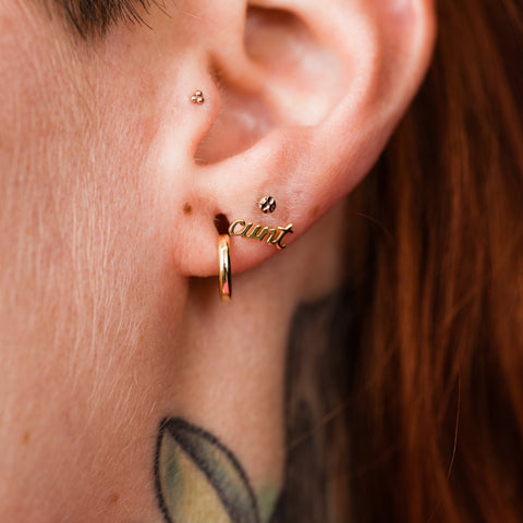 Margot Huggie Hoop Earrings Sterling Silver