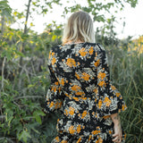 Imogen Petite 3-tier Ruffle Dress in Marigold Blossom