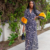 Marlene Wrap Dress in Golden Dandelion