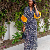 Marlene Wrap Dress in Golden Dandelion